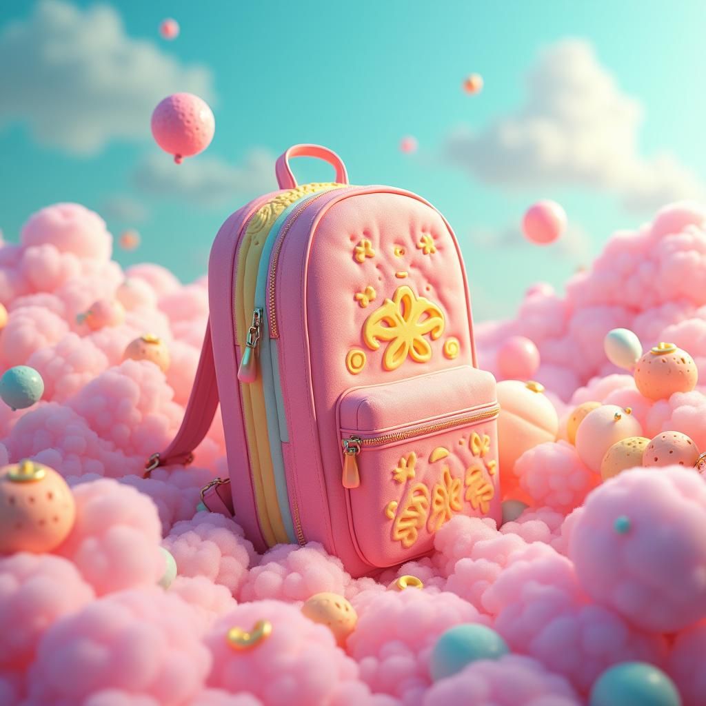 Ice Cream Sandwich Backpack in Fantasy Landscape Style