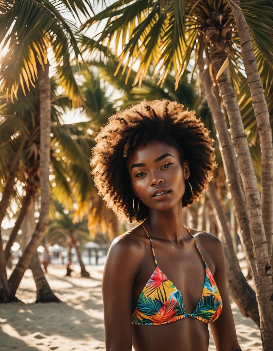 Portrait of Model in Bikini, Fashion Photography Style