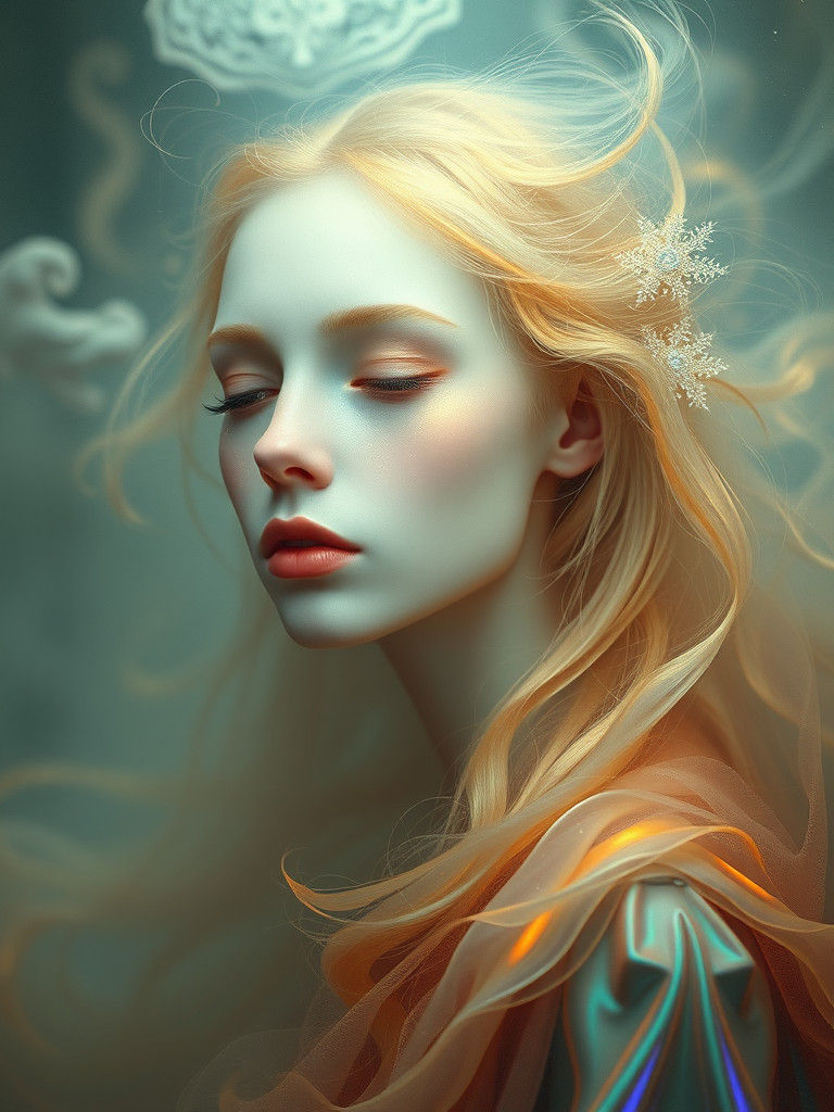 Ethereal Being in Dreamlike Surrealist Style