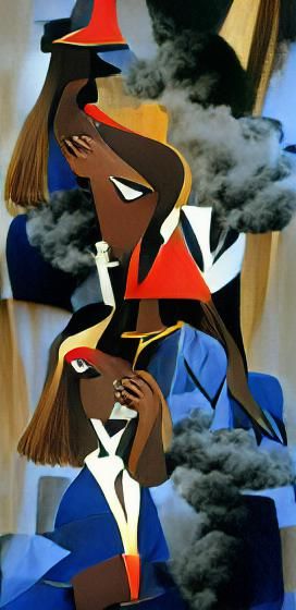 Smoke Woman in Magical Realism Style