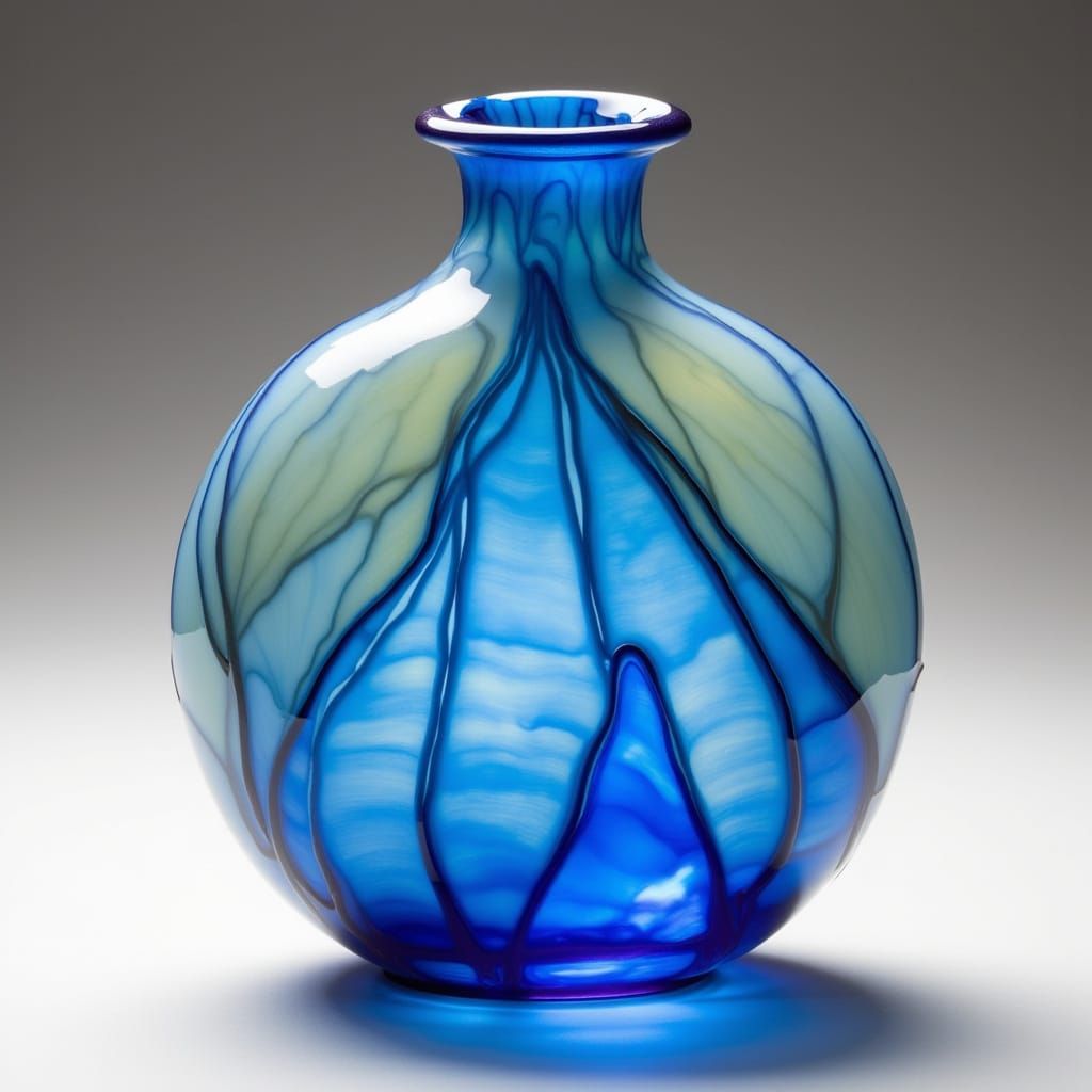 Magical Tiffany Glass Potion Bottle Emitting Cherenkov Radia...