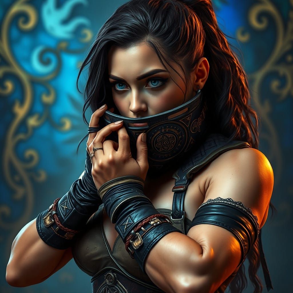 Female Wrestler Unmasks Herself in Dreamlike Medieval Futuri...