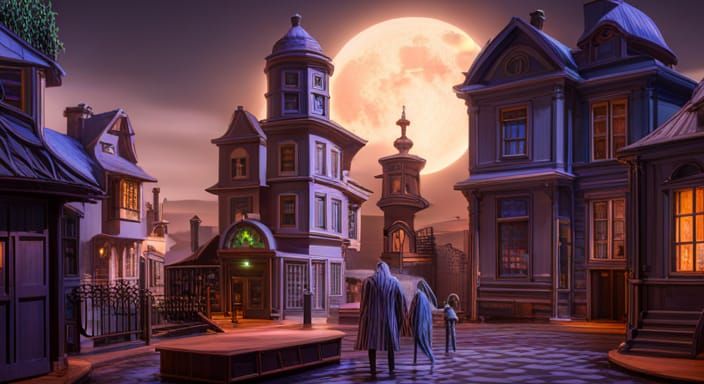 Beetlejuice Action Set in Psychedelic 3D Style