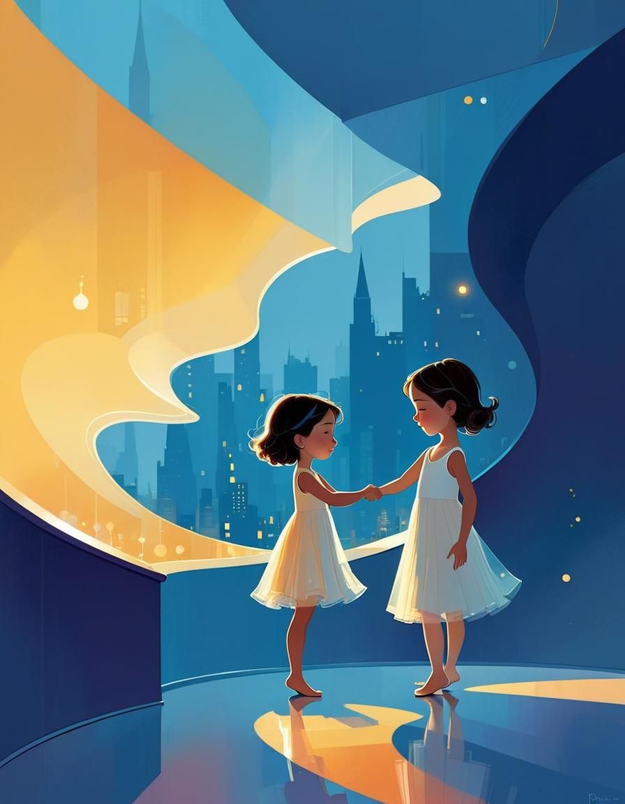 Childhood Dance: Digital Illustration in Cel-Shaded Style