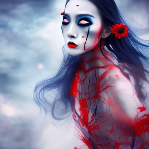 Levitating Korean Spectre in Apocalyptic Style