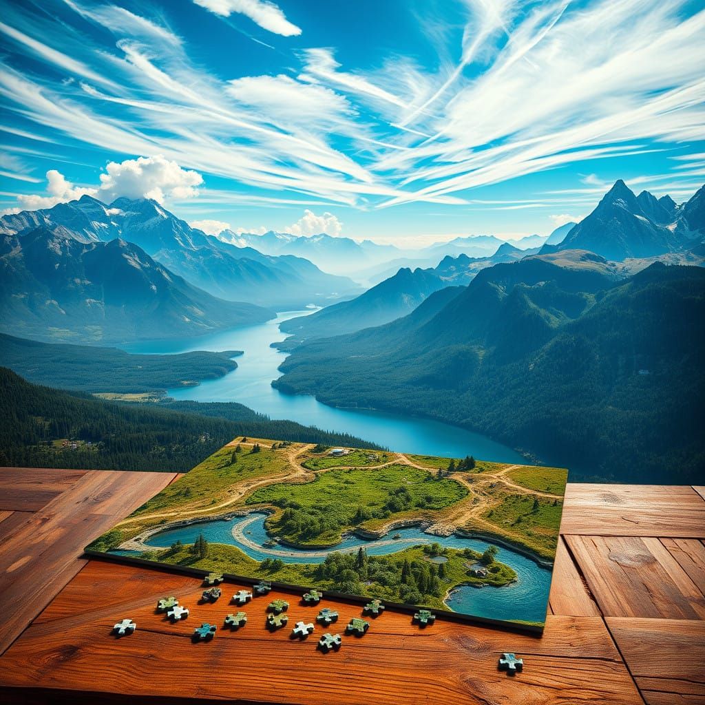 Epic Landscape Puzzle Emerges from Nature
