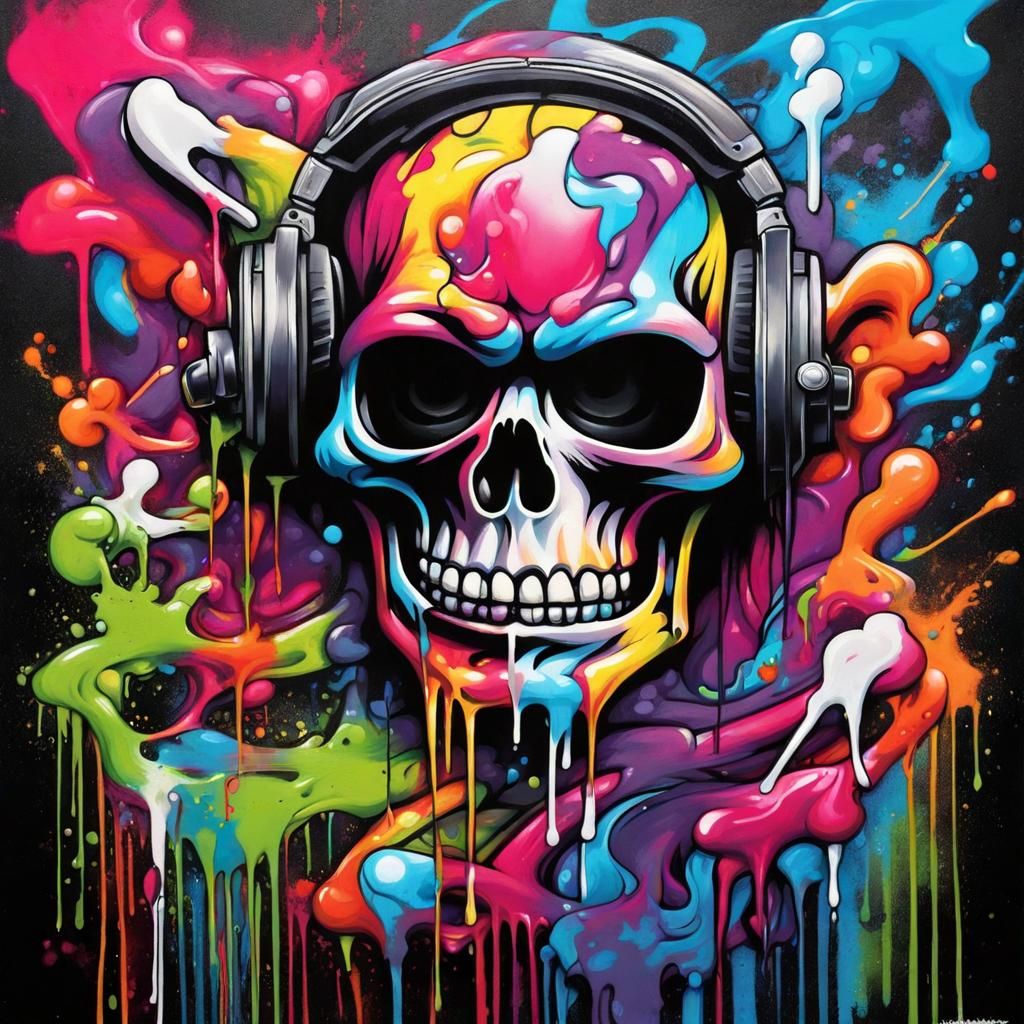 Tasting Grateful Dead Music: Colorful Graffiti Art