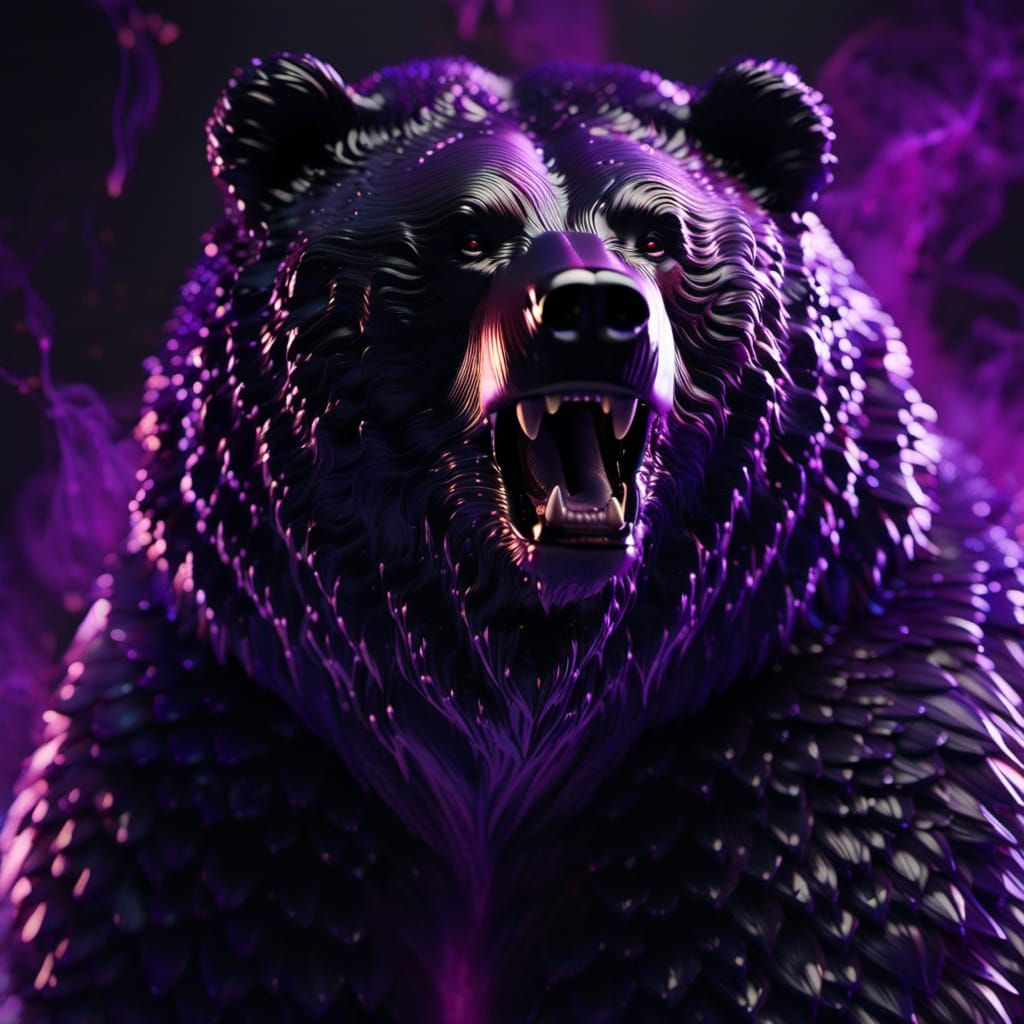 Gothic Dire Bear in Dark Surrealism