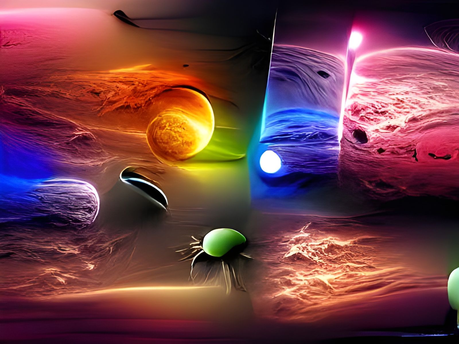 Luminous Alien Planets in Colorful Atmosphere