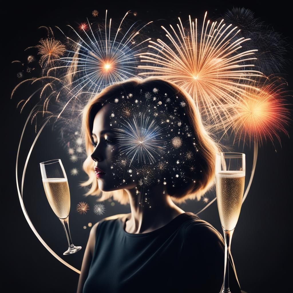 Social Network Icons and Celebratory Elements