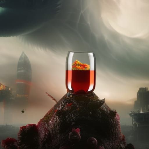 Horrifying Cthulhu Kraken in Cityscape