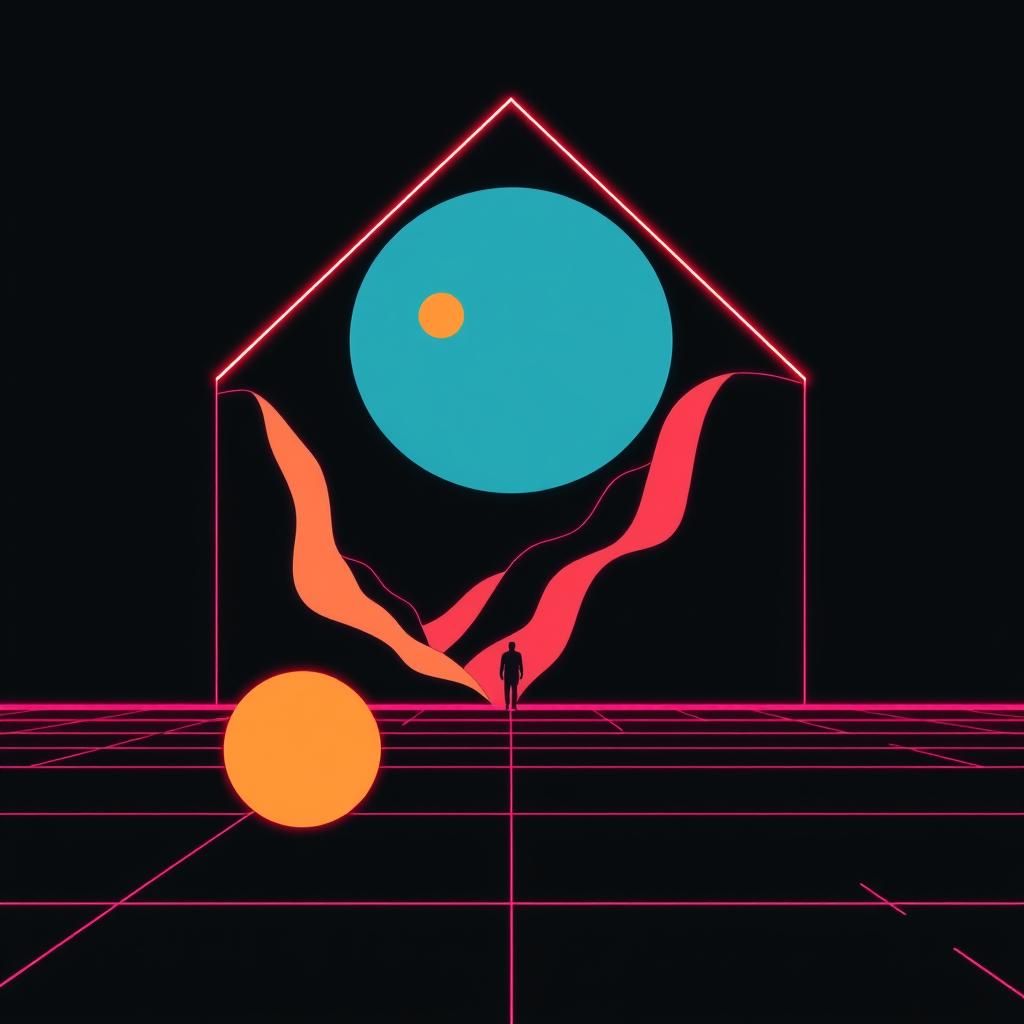 in the iconic, minimalist illustrative style of Lilian Schwa...