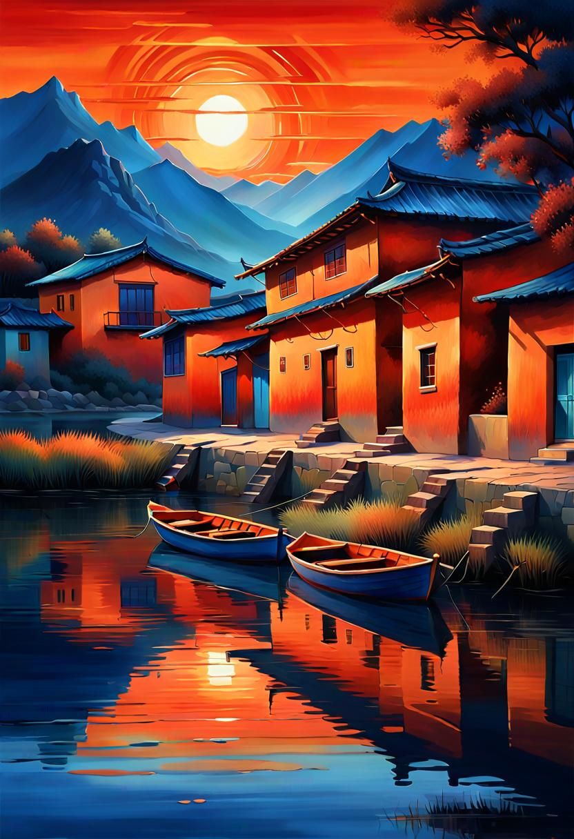 Serene Evening Landscape.