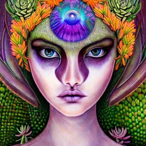 Cosmic Succulent Deity