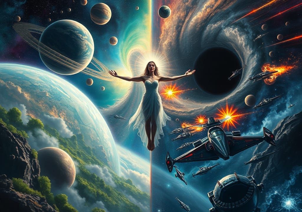 Cosmic Harmony and Chaos: A Balanced Universe