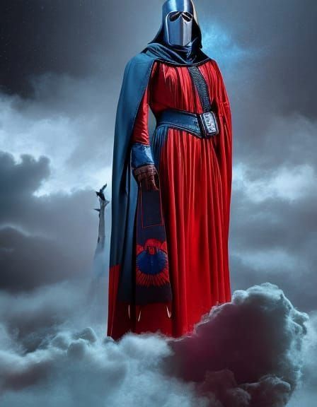 Cinematic Supervillain in Renaissance Horror Style