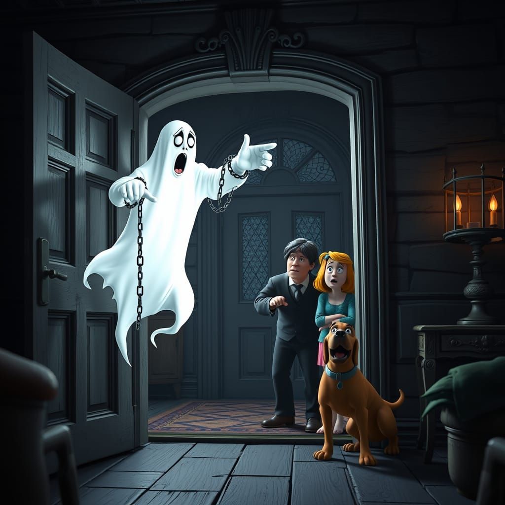 Surreal Haunting Scene in Dark Fantasy Comic Art