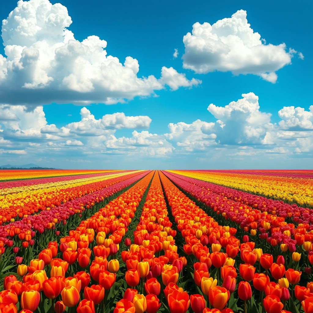 Fantasy Floral Dreamscape in Vibrant Colors