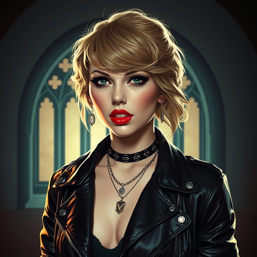 Taylor Swift as Gothic Punk Icon