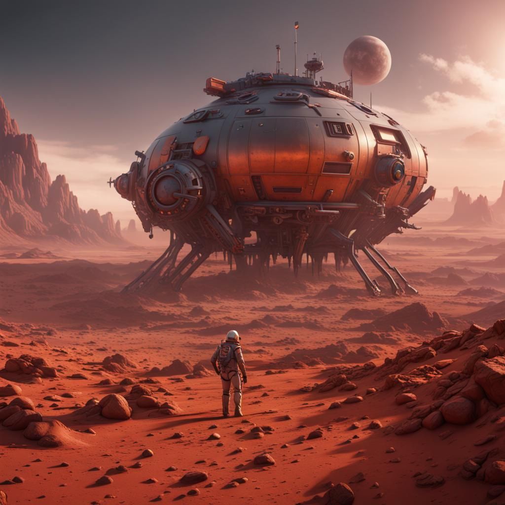 Fantastical Life on Mars Concept Art