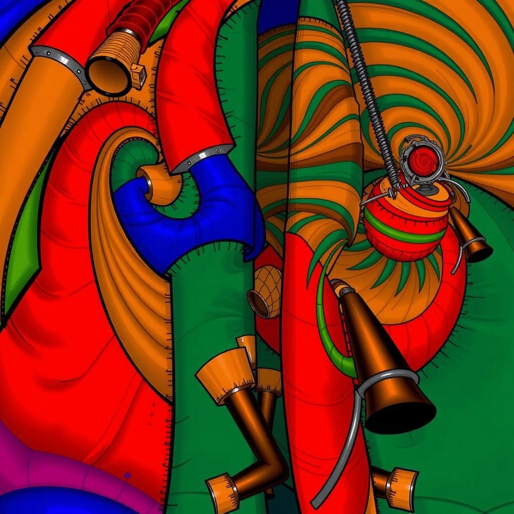 Abstract Vortex of Twisting and Spinning Motion