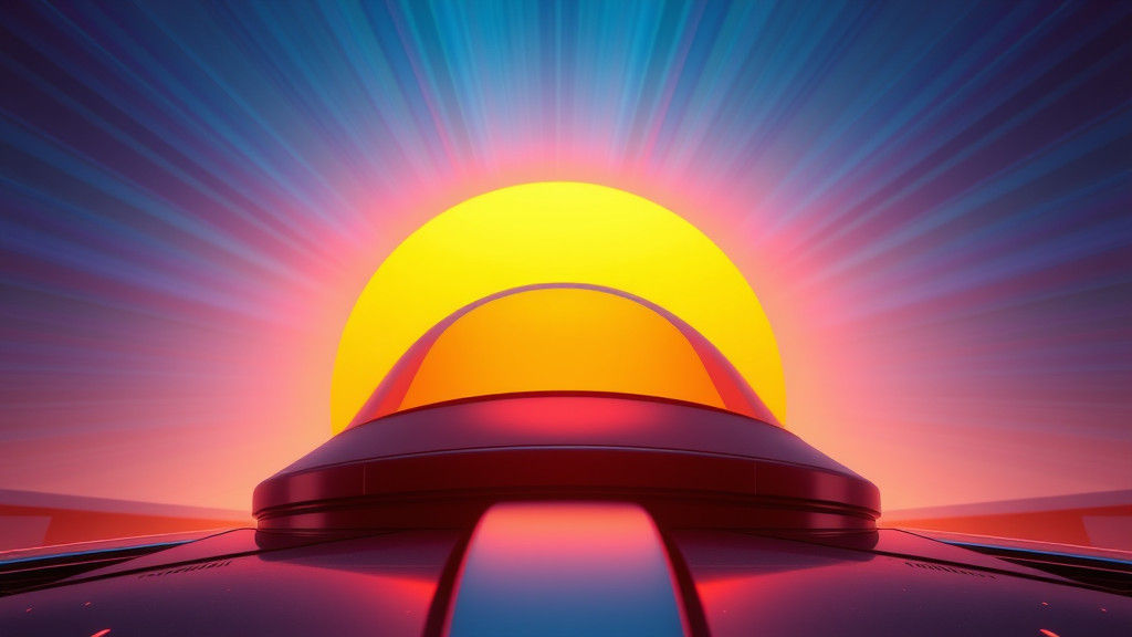 Futuristic Scene in Vibrant Colors, Digital Art