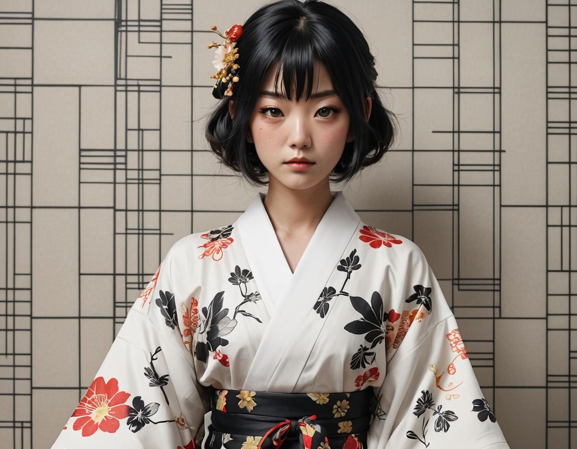 Cyberpunk Nozomi Sasaki: 3D Model in Neon Cityscape