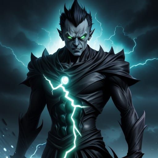 Cyberpunk Dark Fantasy Entity in Eerie Universe