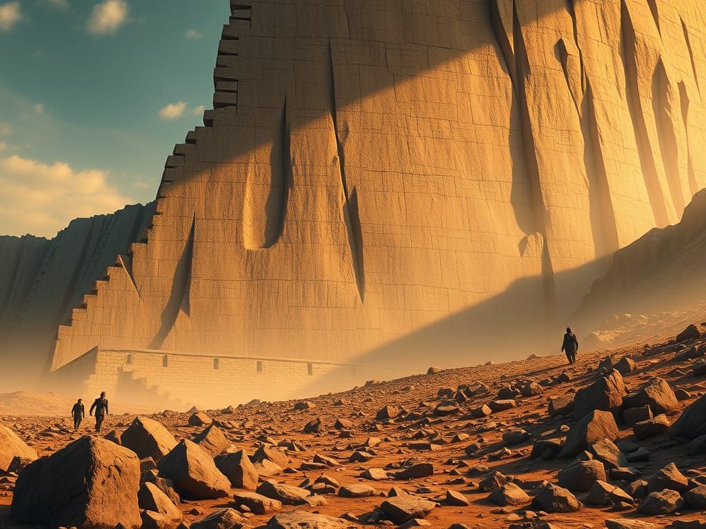 Ancient Northern Wall Looms Over Desolate Landscape in 3D An...