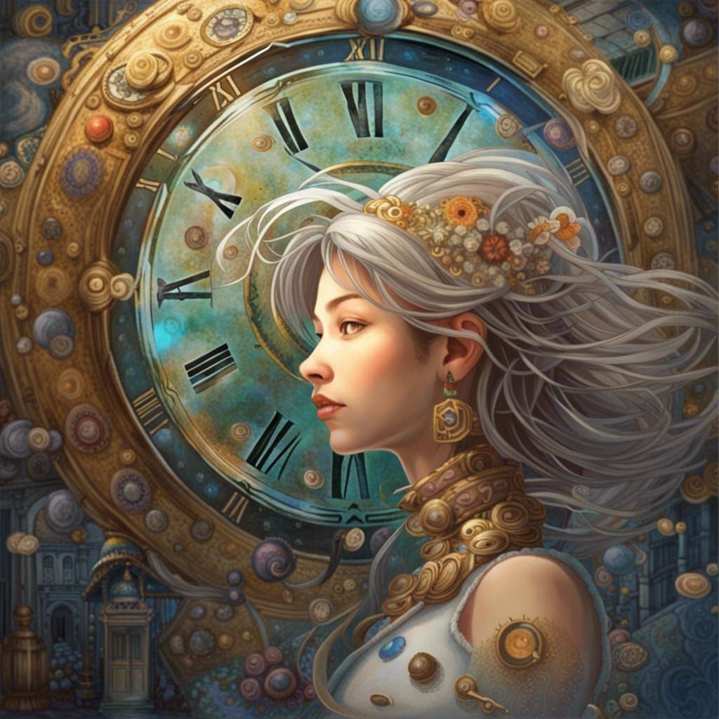 Time Traveler with Girl in Healing Style