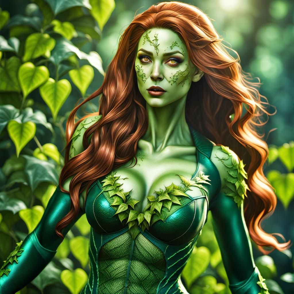 Athletic Poison Ivy with Bioluminescent Details