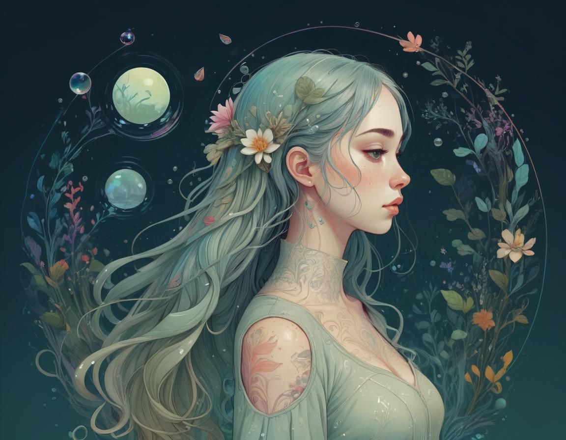 Whimsical Illustration in Delicate Digital Style