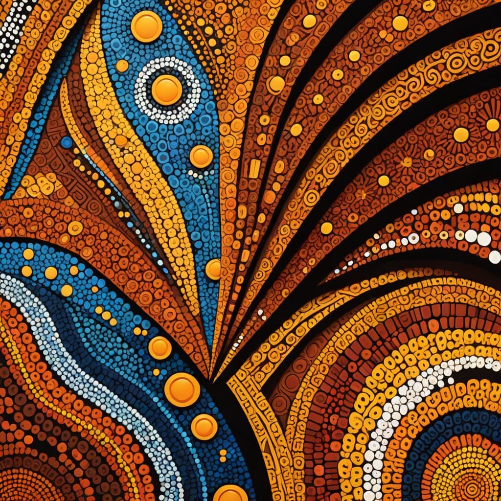 Vibrant Aboriginal Dot Art Sydney Opera House