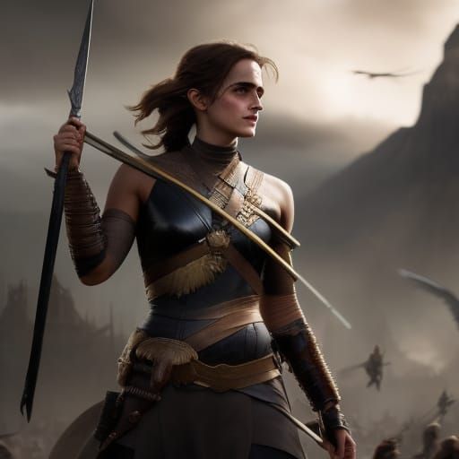 Fierce Amazon Warrior, Dark Fantasy Concept Art