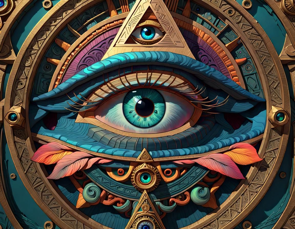 Eye of Providence in Art Nouveau Style