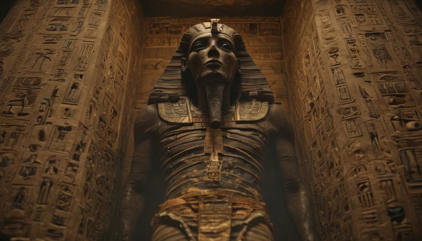 Ancient Egyptian Mummy Awakens in Dark Crypt