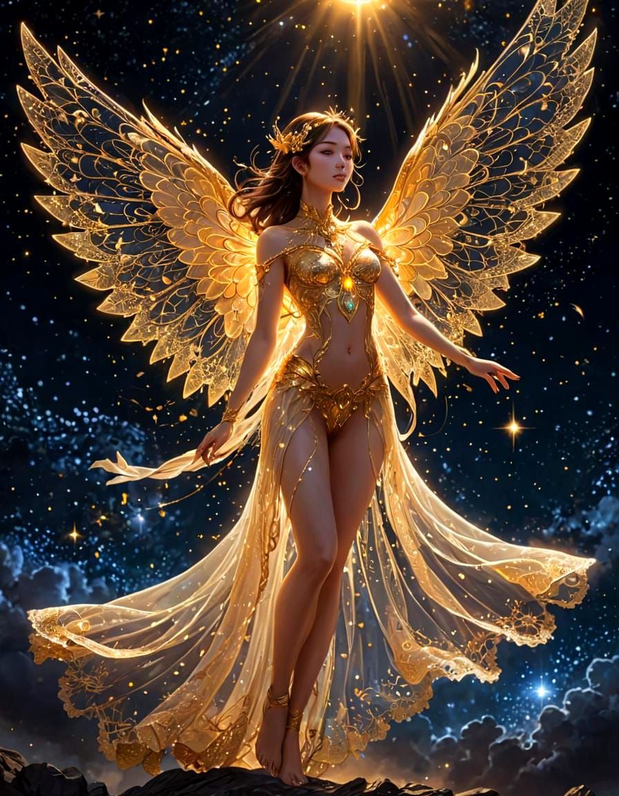 Celestial Being in Anime Style Digital Painting