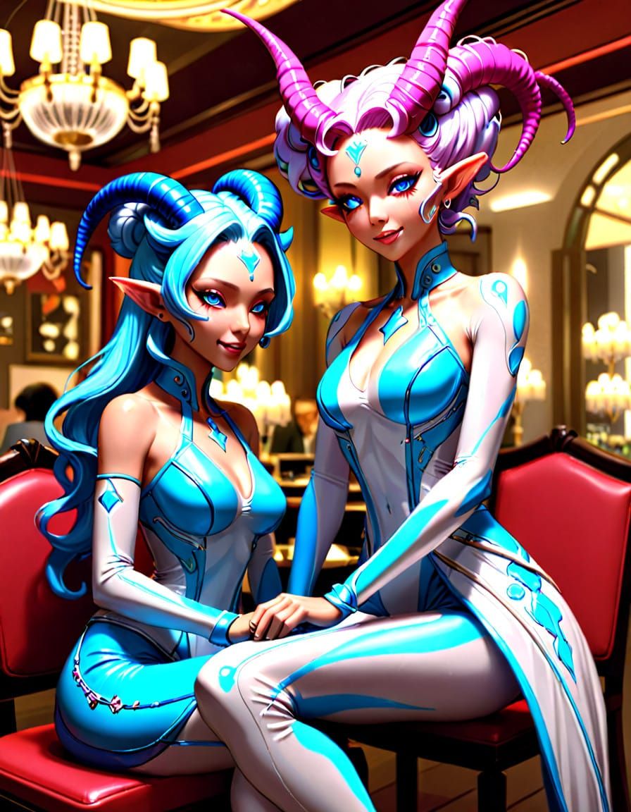 Intergalactic Alien Romance in Elegant, Curved Architecture