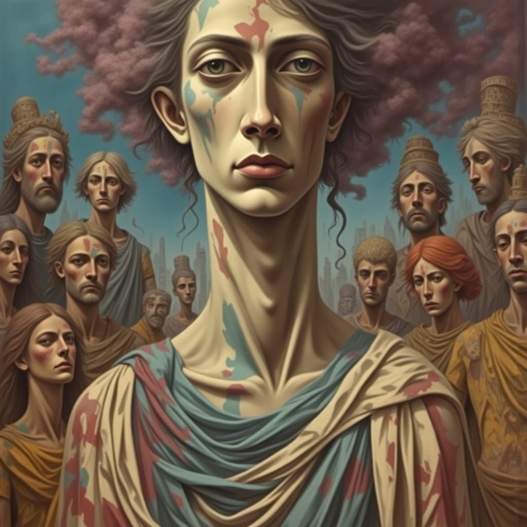 Surreal Roman Emperor in a Salvador Dali Style