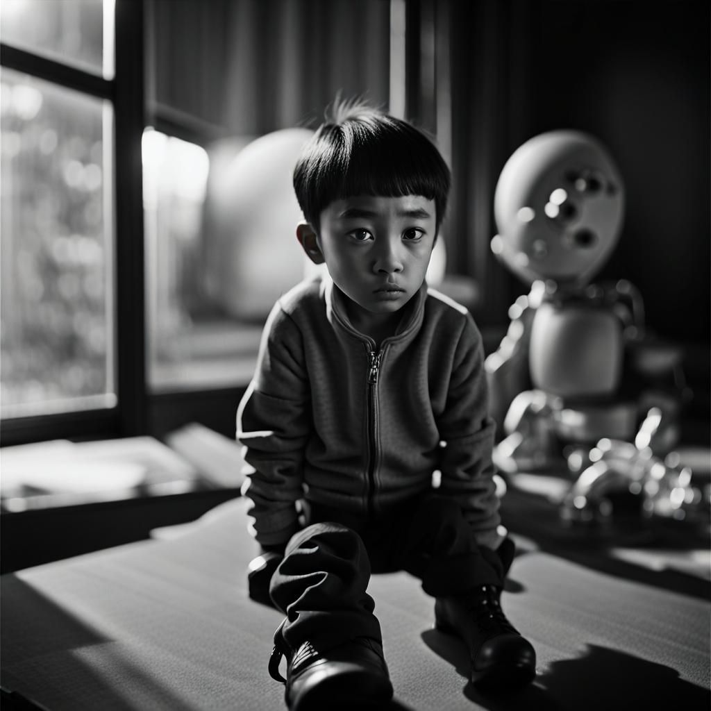 Existential photograph in black and white 35mm ilford xp2 fi...