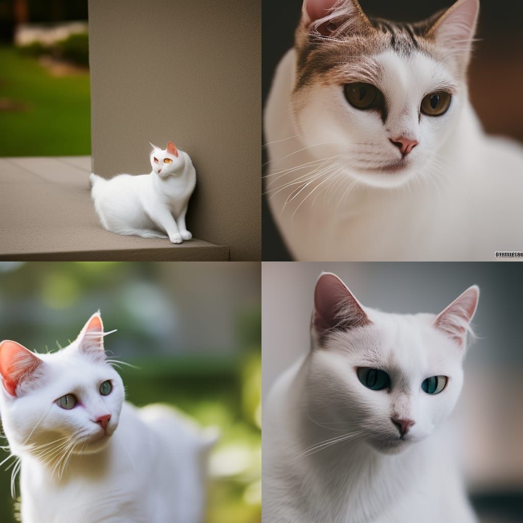 White Cat in Natural Light: Professional Photography