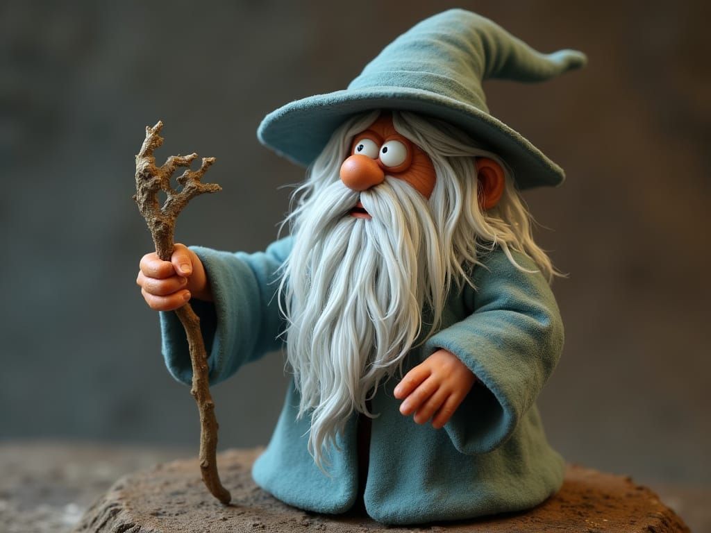 Gandalf Sculpted from Play-Doh: AI Art