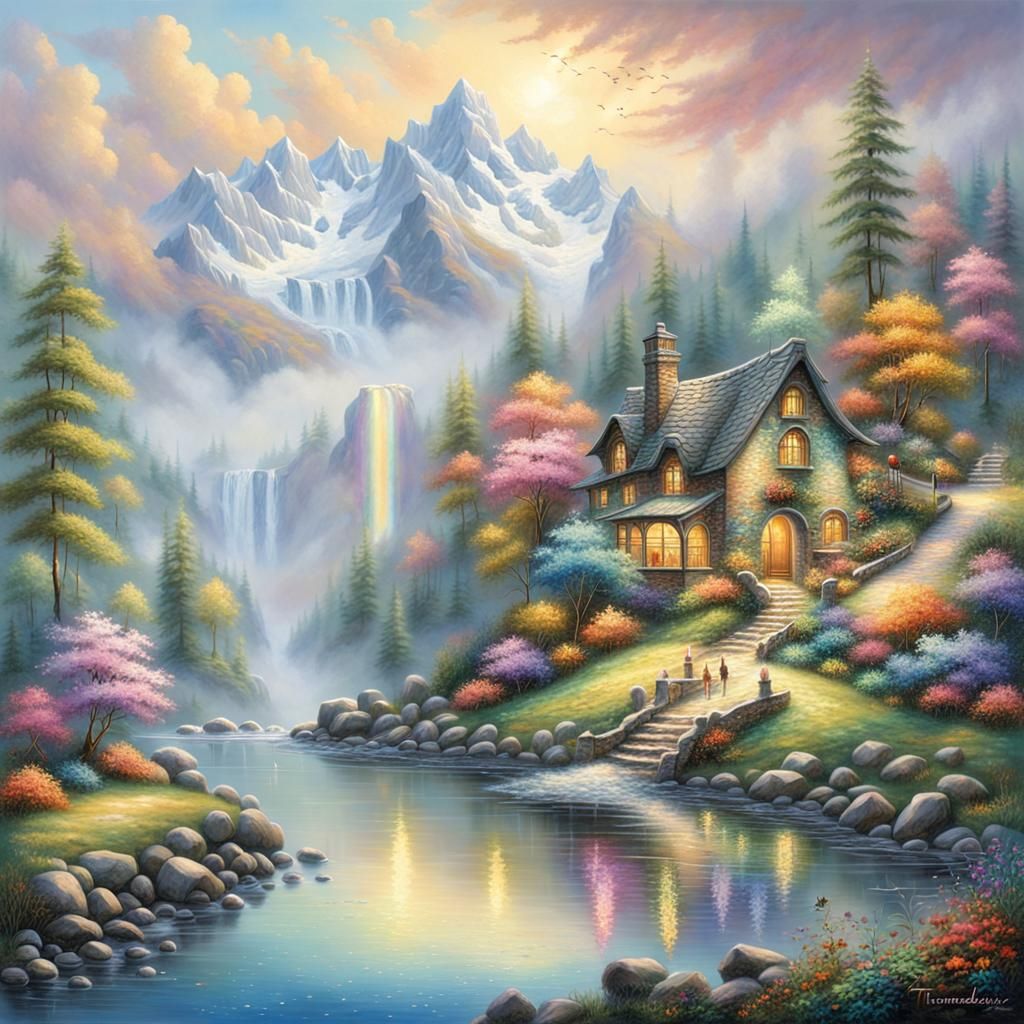 Enchanting Forest Fairy on Crystal Mushroom