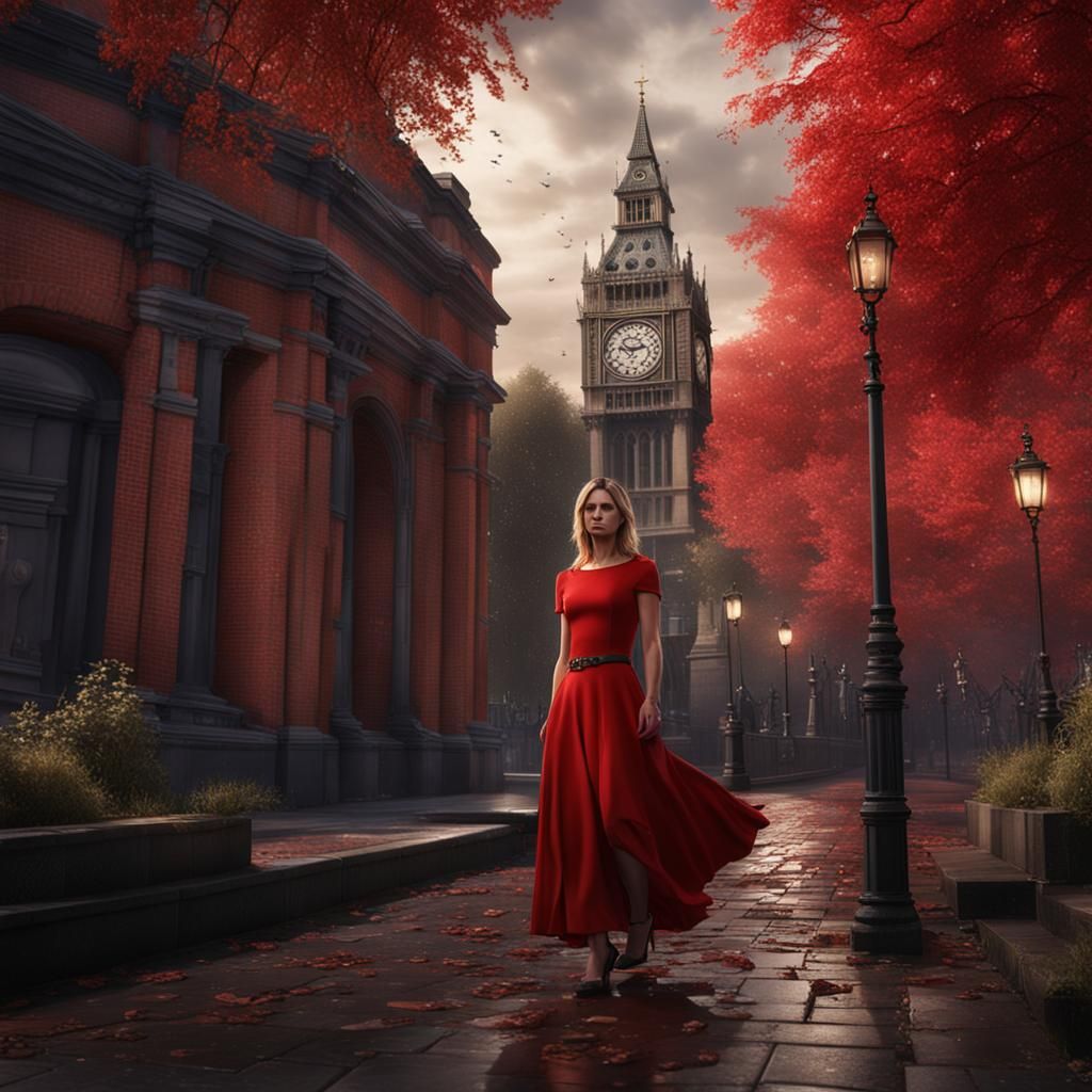 Buffy Summers and Angel in London: Detailed Matte Painting