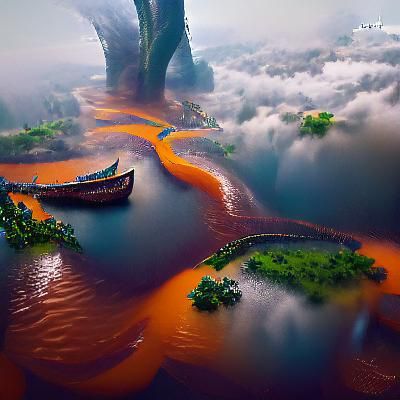 Fantastical Amazon River Concept Art