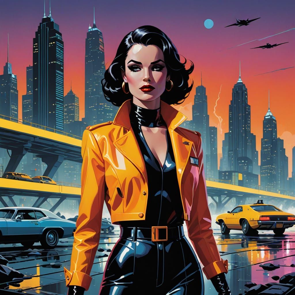 Femme Fatales in Retro-Futuristic Punk Aesthetic