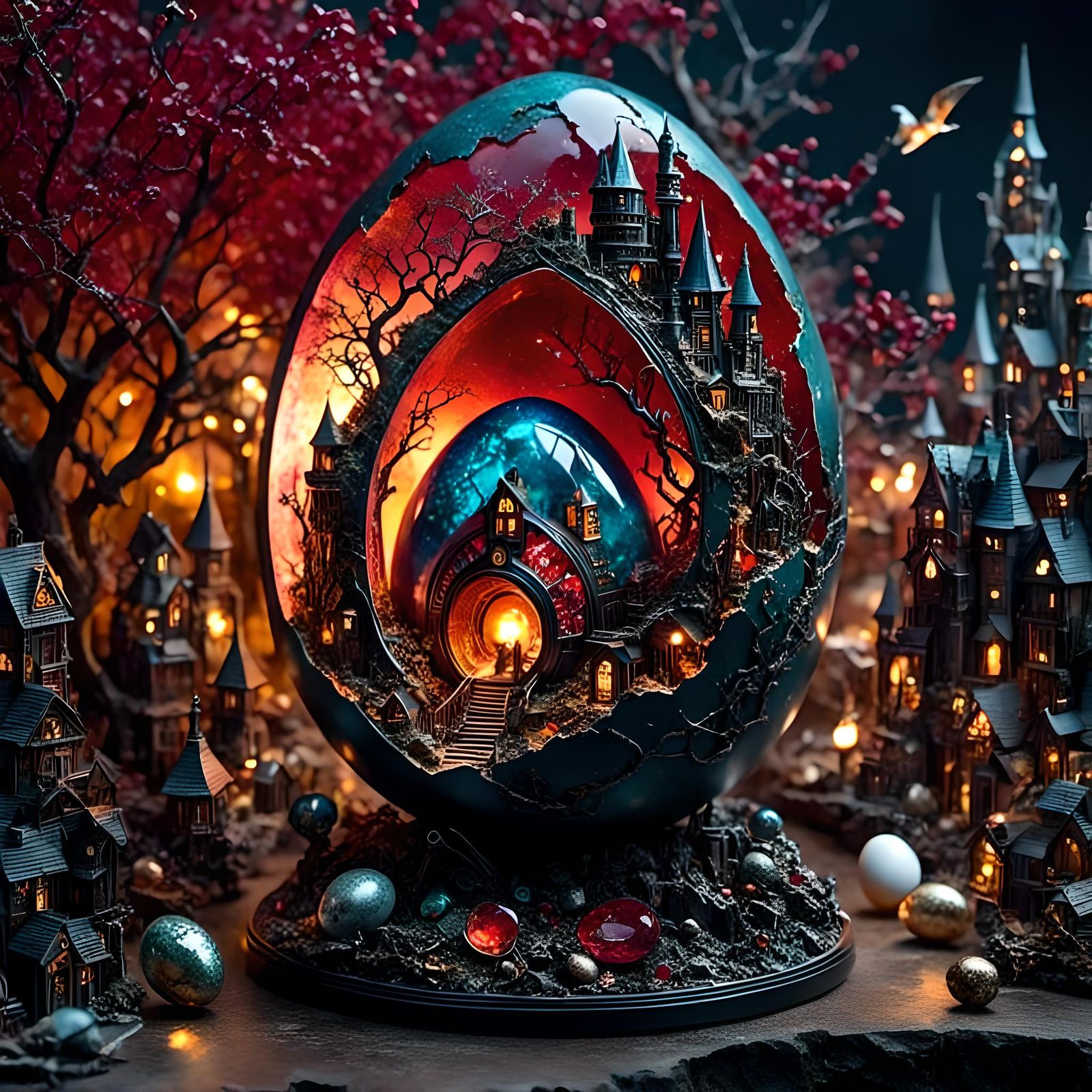 System Inside Resin Egg