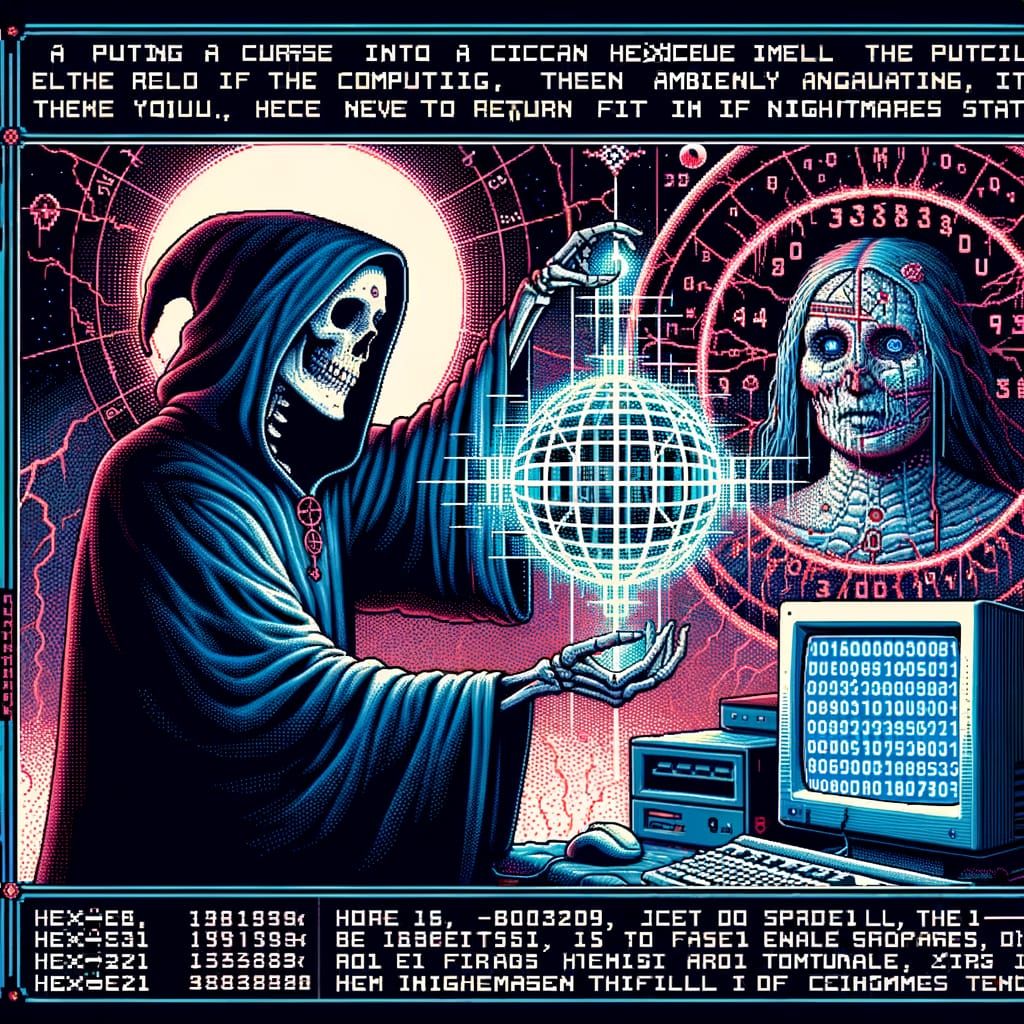 Biodigital Wiccan Ritual: Hexadecimals and Liminal Portrait