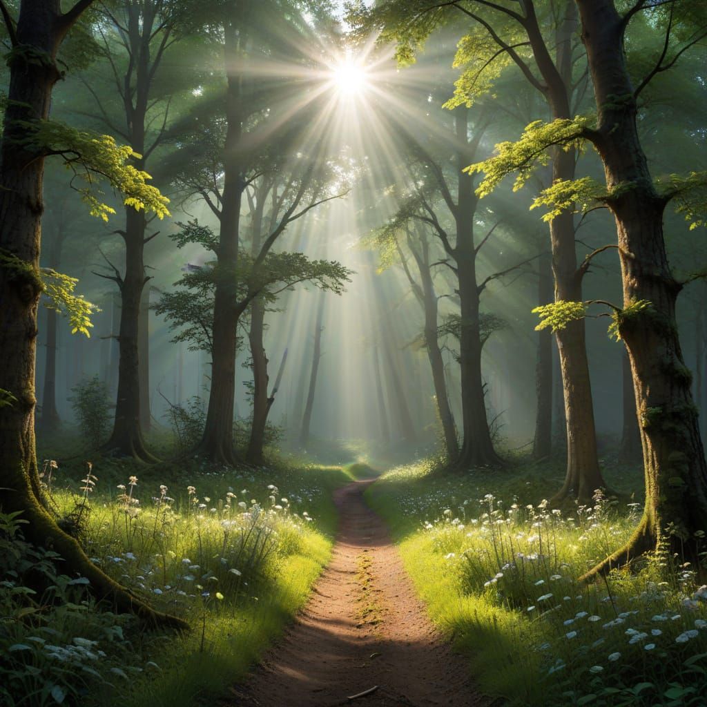 Ethereal Landscape Depicts Hopeful Renewal