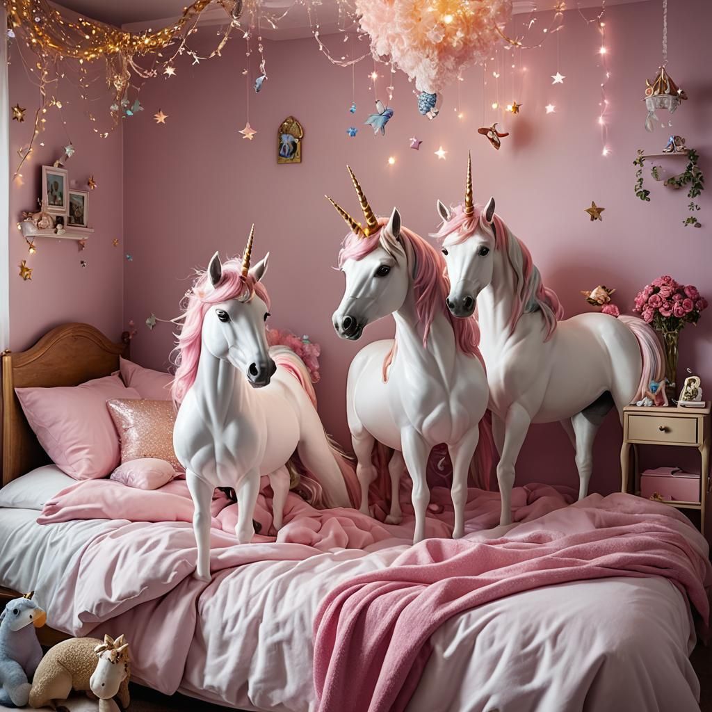 Whimsical Unicorns in Child's Bedroom: Vogue Editorial